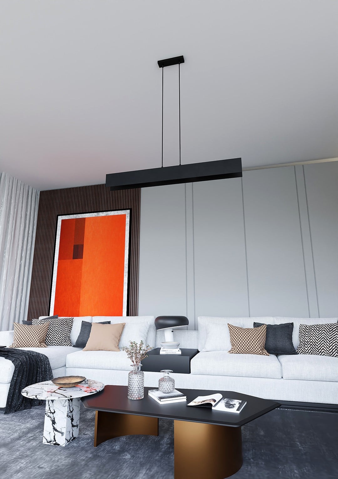 Hanglamp Gentor 8211 Zwart 8211 4 Lamps