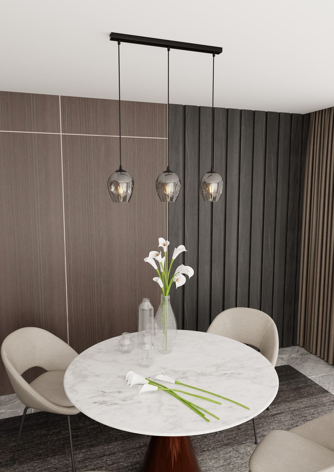 Hanglamp Istar 8211 Zwart Grafiet 8211 3 Lamps