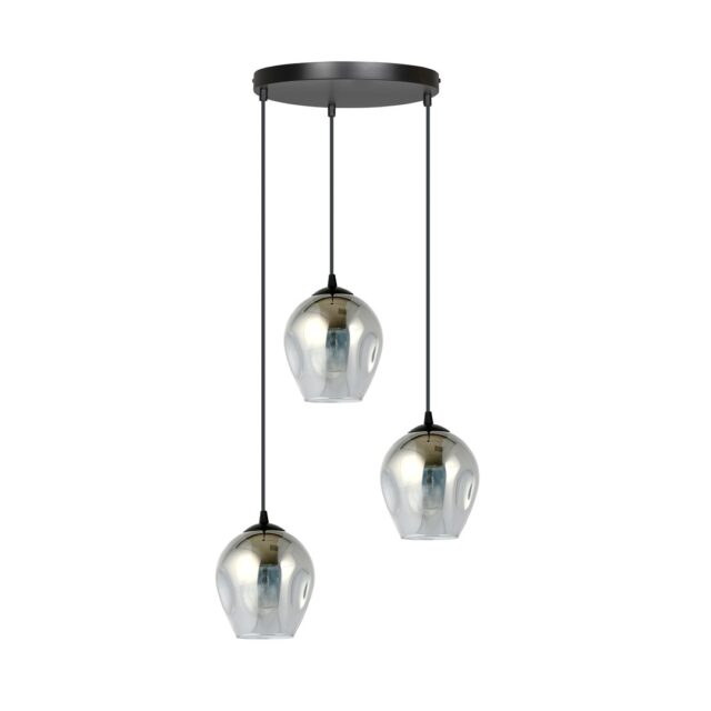 Hanglamp Istar 8211 Zwart Premium Grafiet Glas 8211 3 Lamps