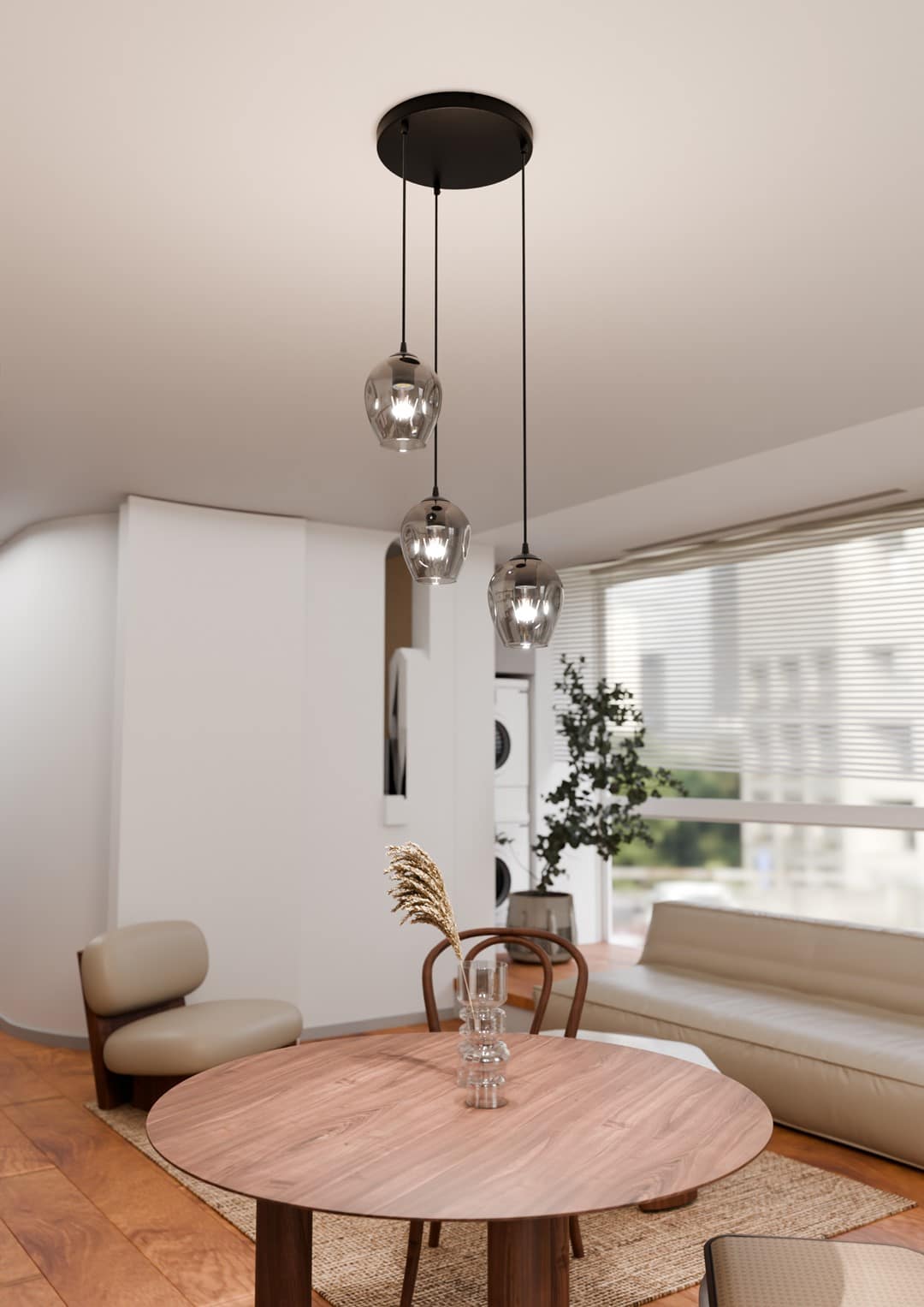 Hanglamp Istar 8211 Zwart Premium Grafiet Glas 8211 3 Lamps