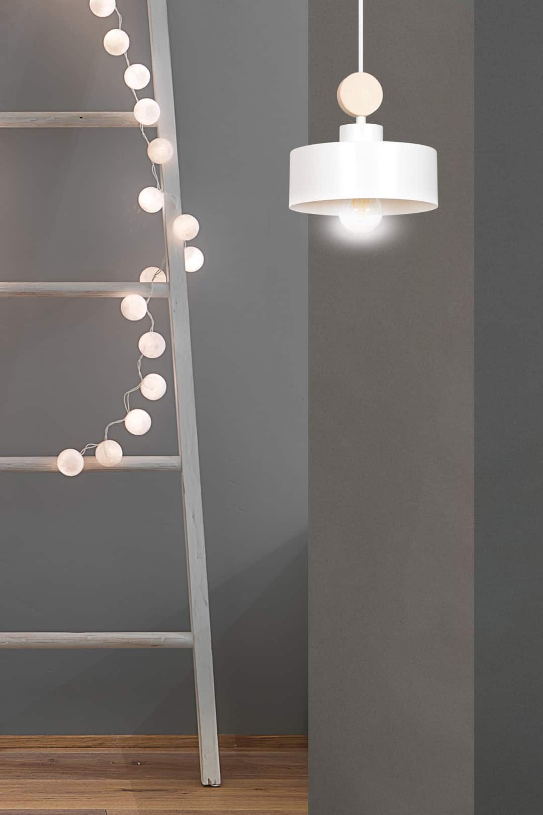 Hanglamp Tuniso 8211 Wit Hout