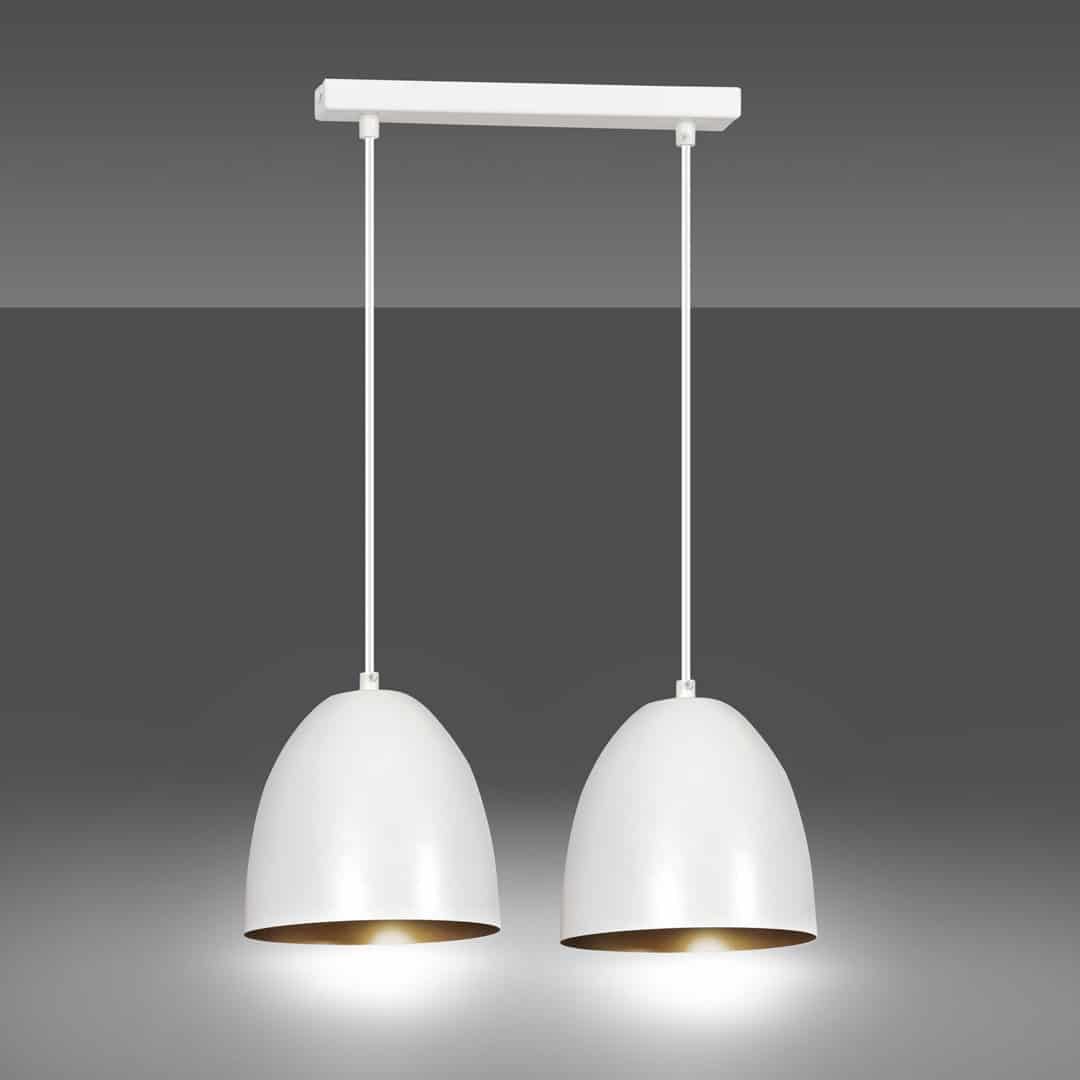 Hanglamp Lenox 8211 Wit Goudkleur