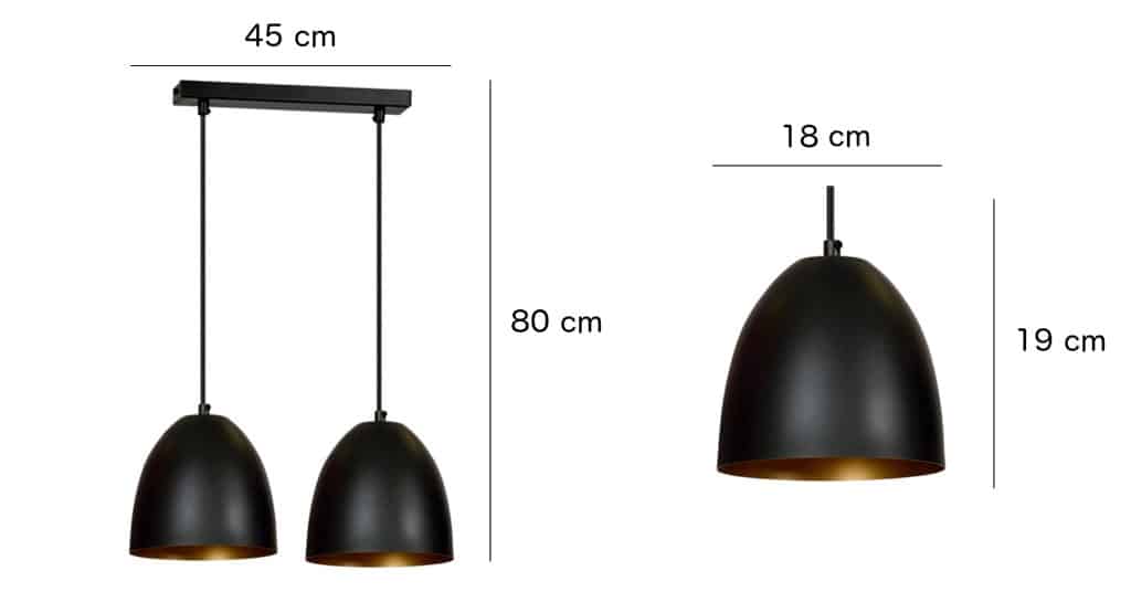 Hanglamp Lenox 8211 Zwart Goudkleur