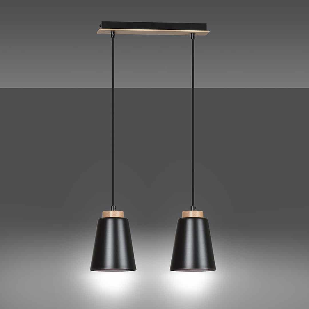 Hanglamp Bolero 8211 Zwart Metaal Hout