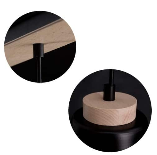 Hanglamp Bolero 8211 Zwart Metaal Hout