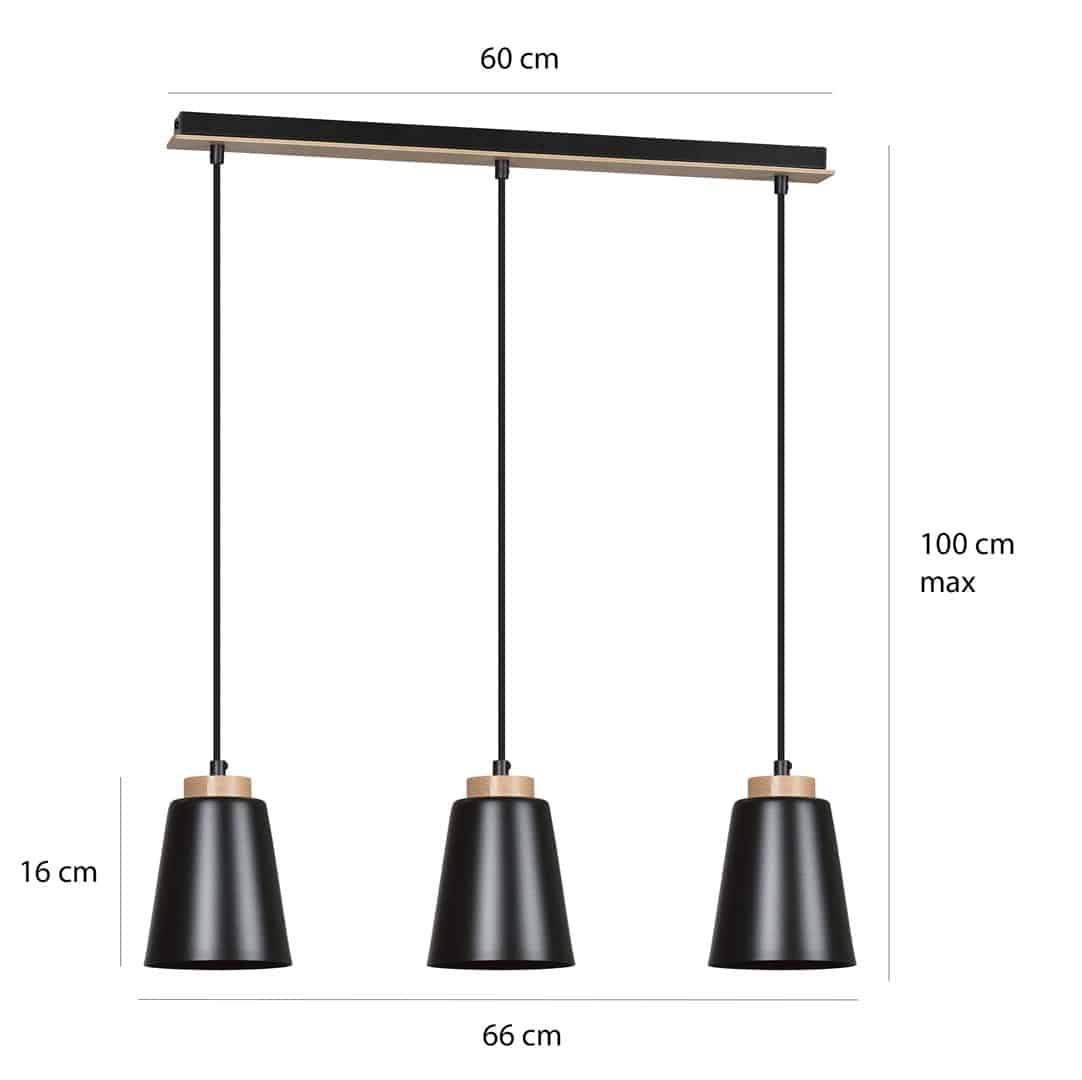 Hanglamp Bolero 8211 Zwart Hout