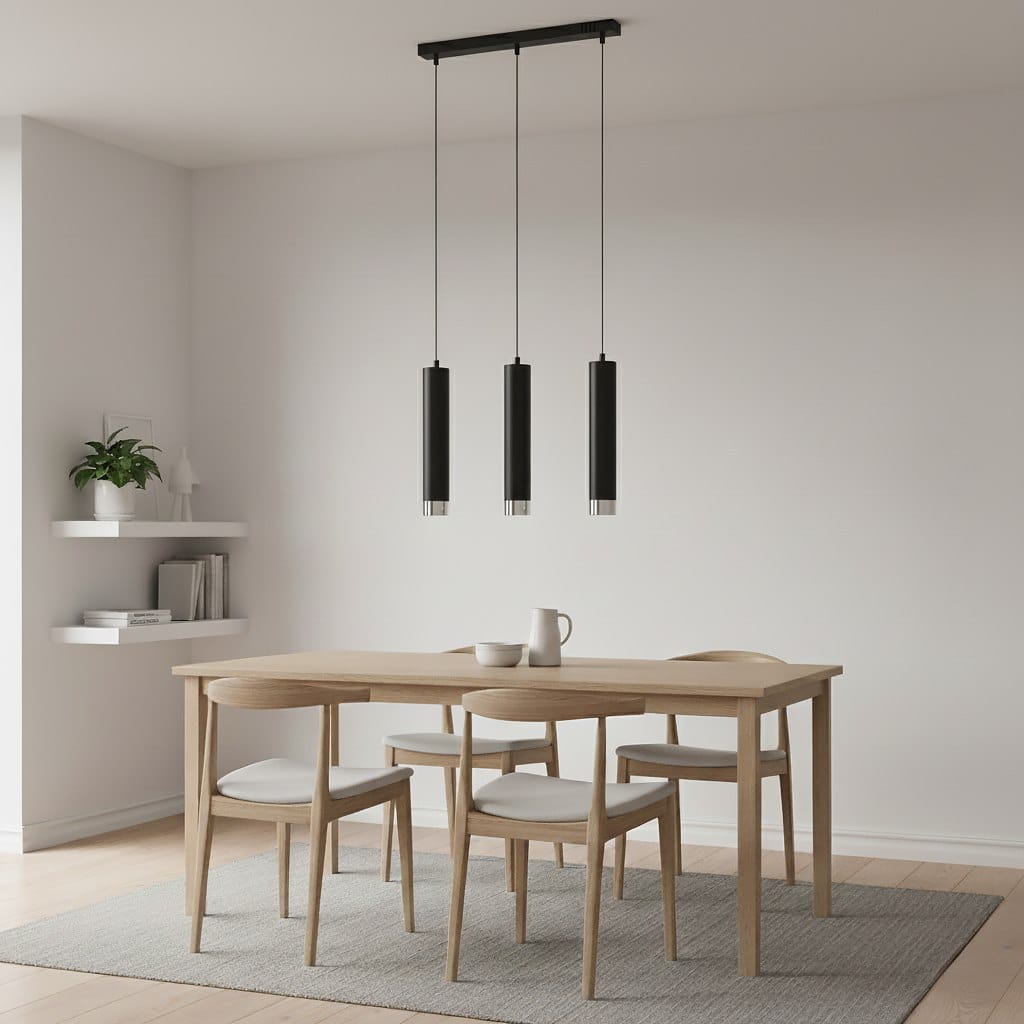 Hanglamp Kibo 8211 Zwart Chroom 8211 3 Lamps