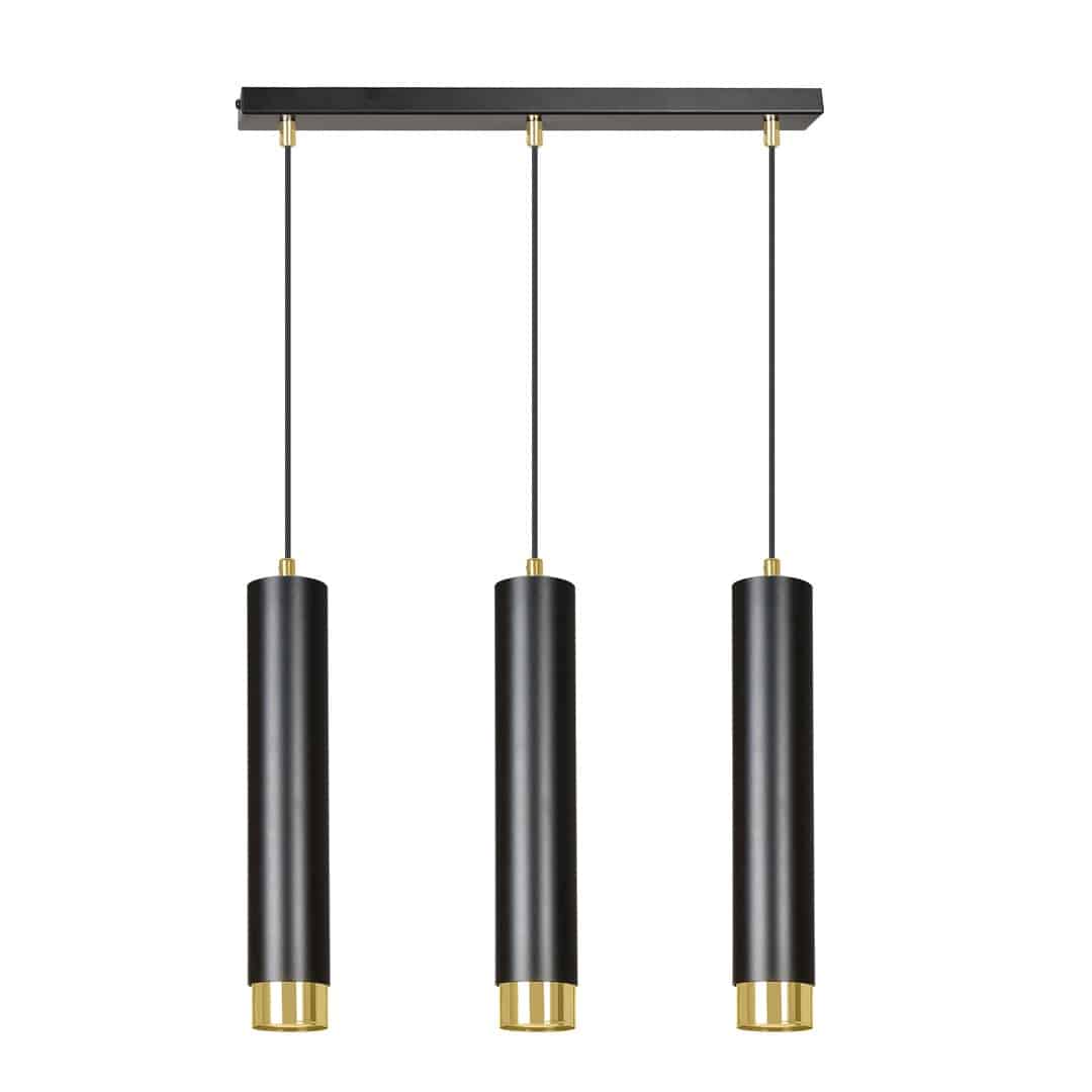 Hanglamp Kibo 8211 Zwart Goudkleur 8211 3 Lamps