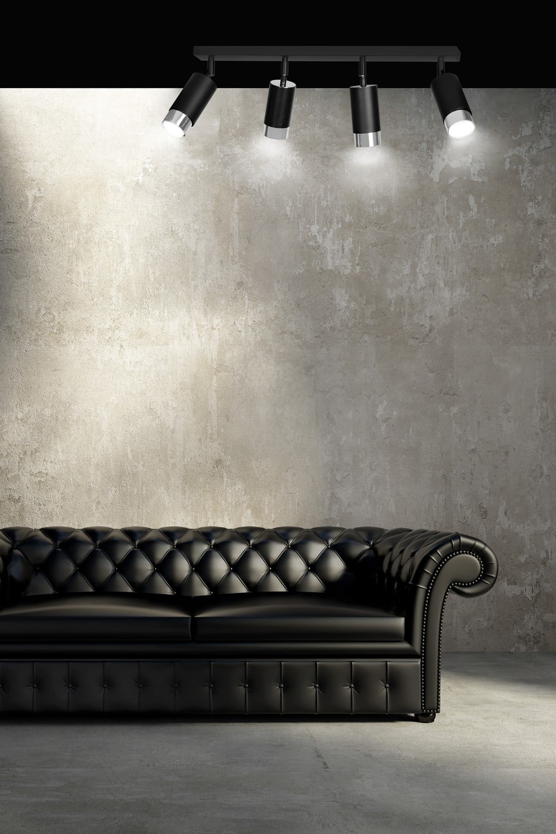 Plafondlamp Hiro 8211 Zwart Chroom 8211 4 Spots Plafondlamp Hiro 8211 Zwart Chroom 8211 4 Spots