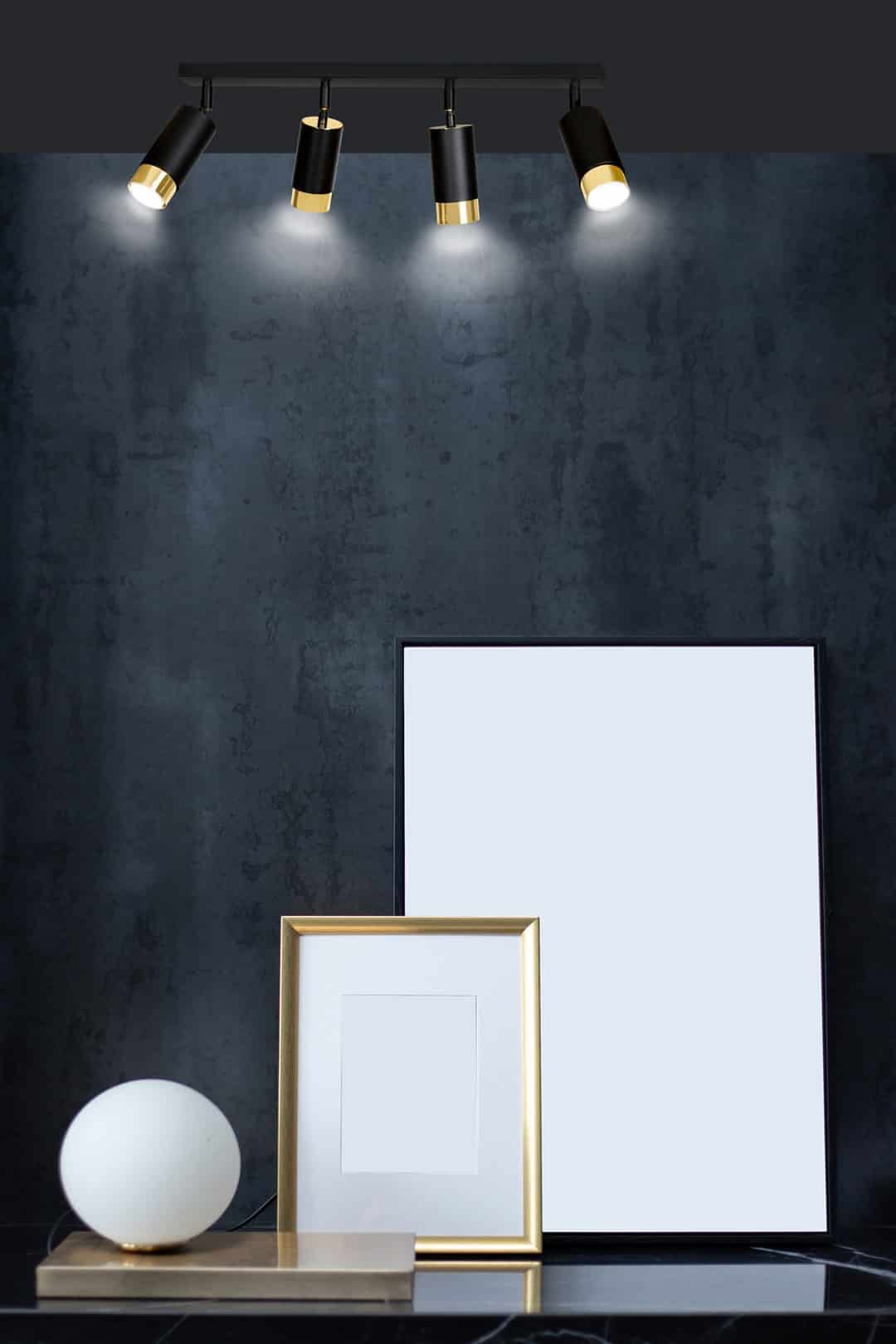 Plafondlamp Hiro 8211 Zwart Goudkleur