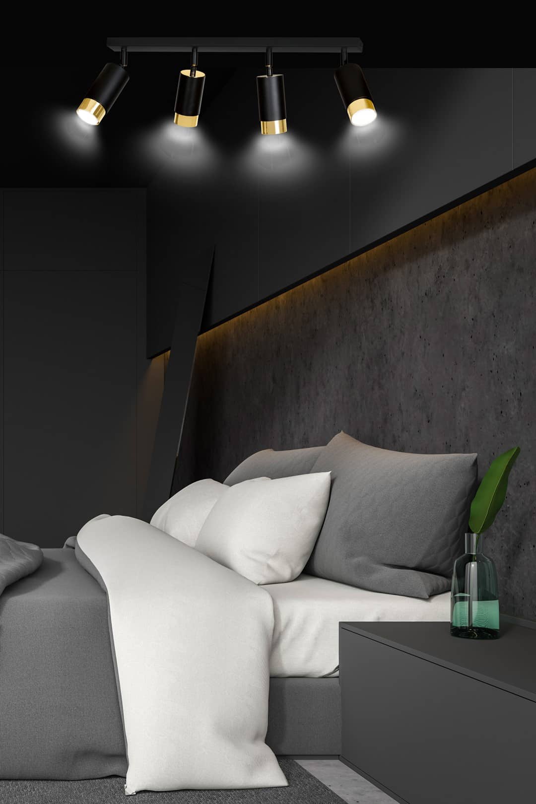 Plafondlamp Hiro 8211 Zwart Goudkleur