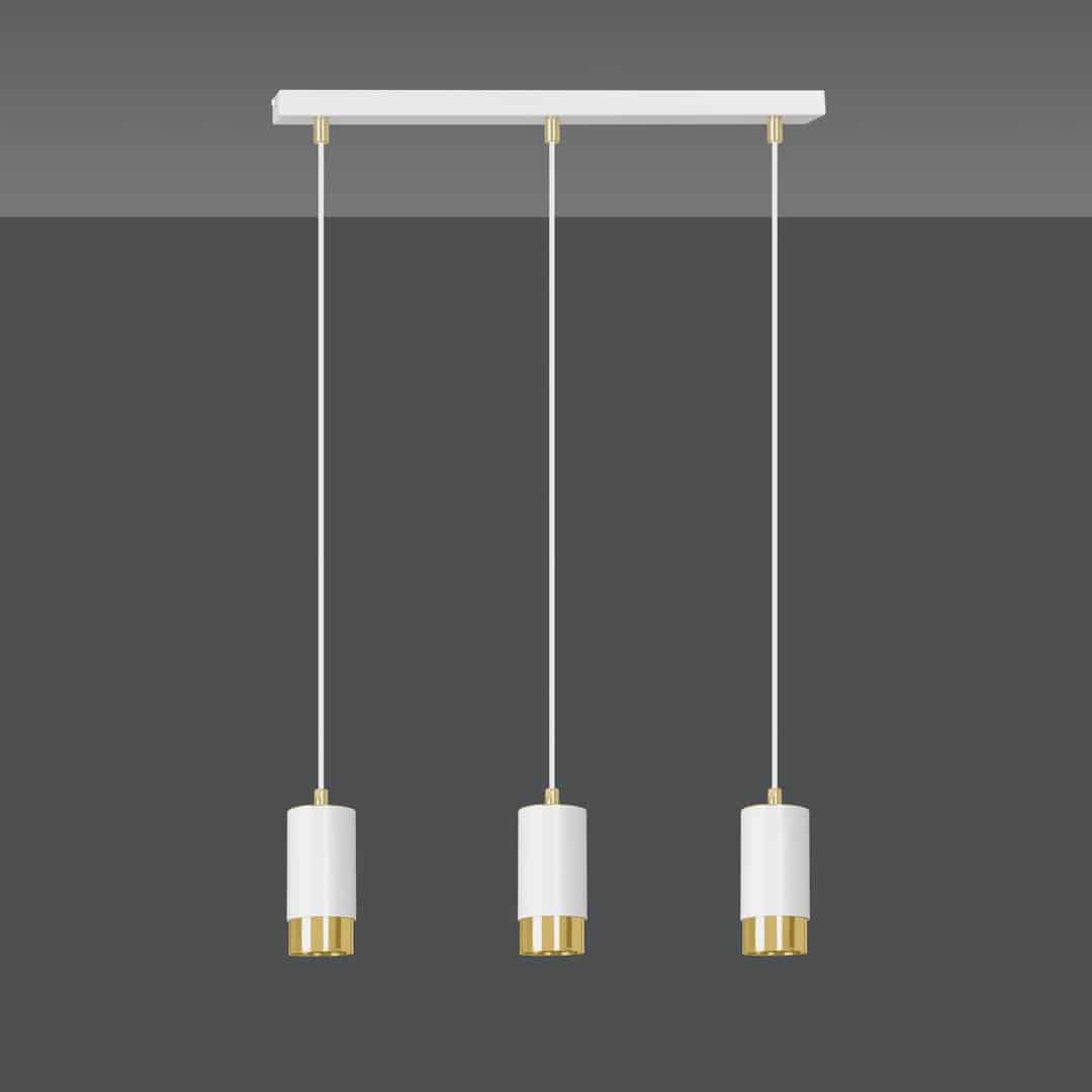 Hanglamp Fumiko 8211 Wit Goudkleur