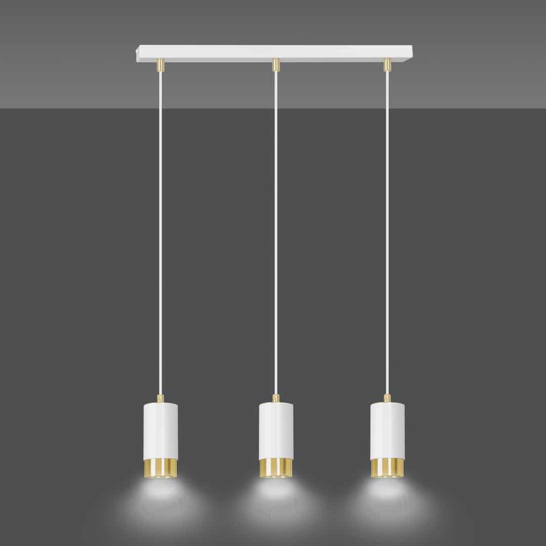 Hanglamp Fumiko 8211 Wit Goudkleur