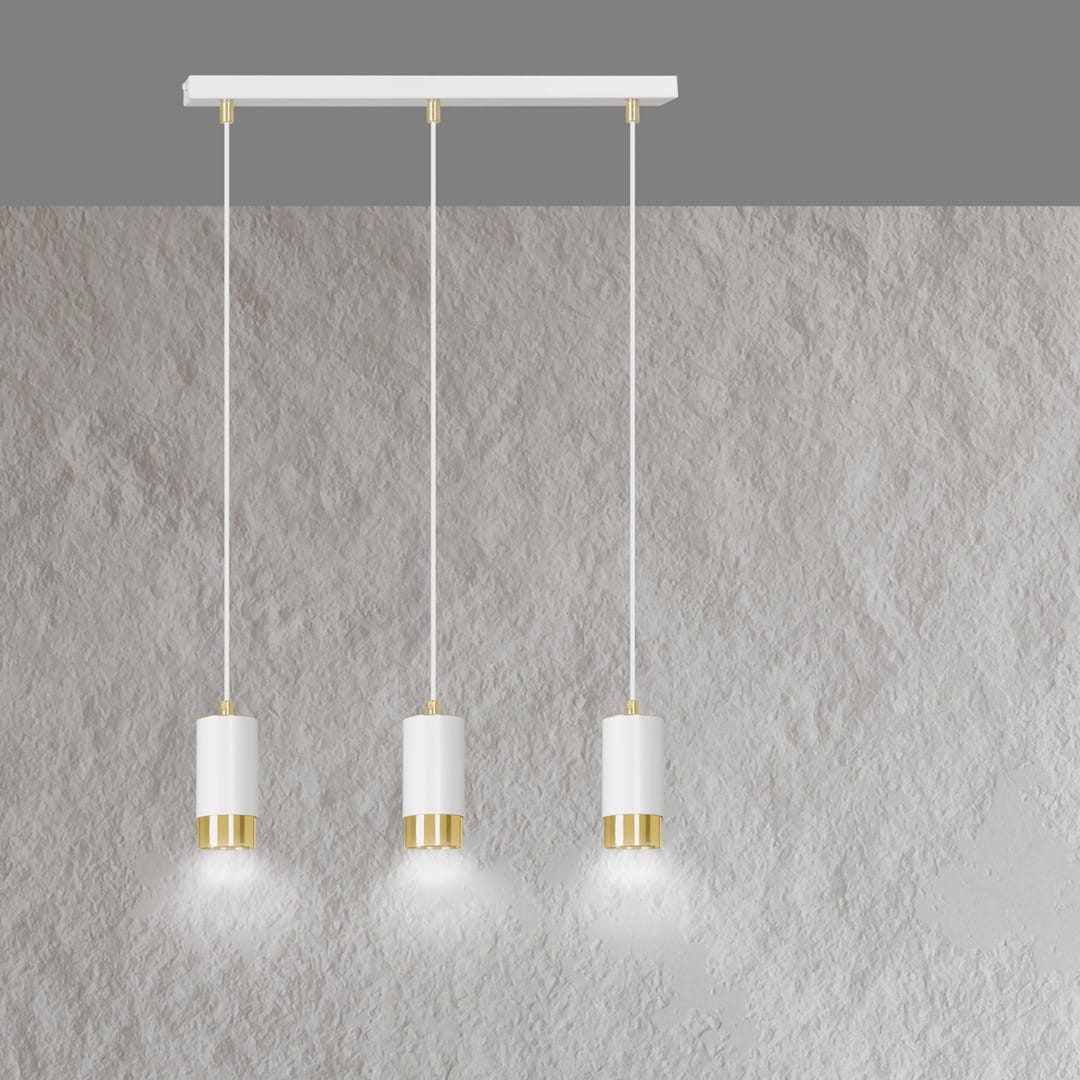 Hanglamp Fumiko 8211 Wit Goudkleur