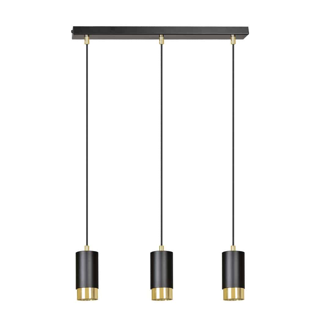 Hanglamp Fumiko 8211 Zwart Goudkleur