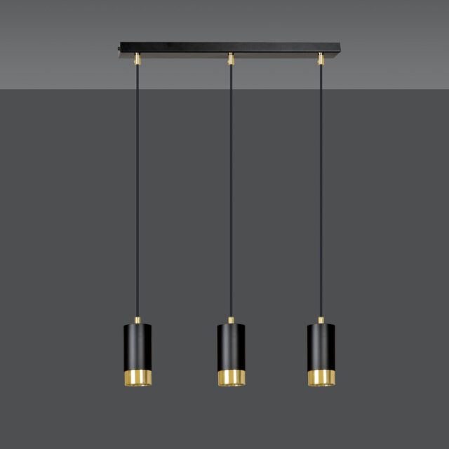 Hanglamp Fumiko 8211 Zwart Goudkleur