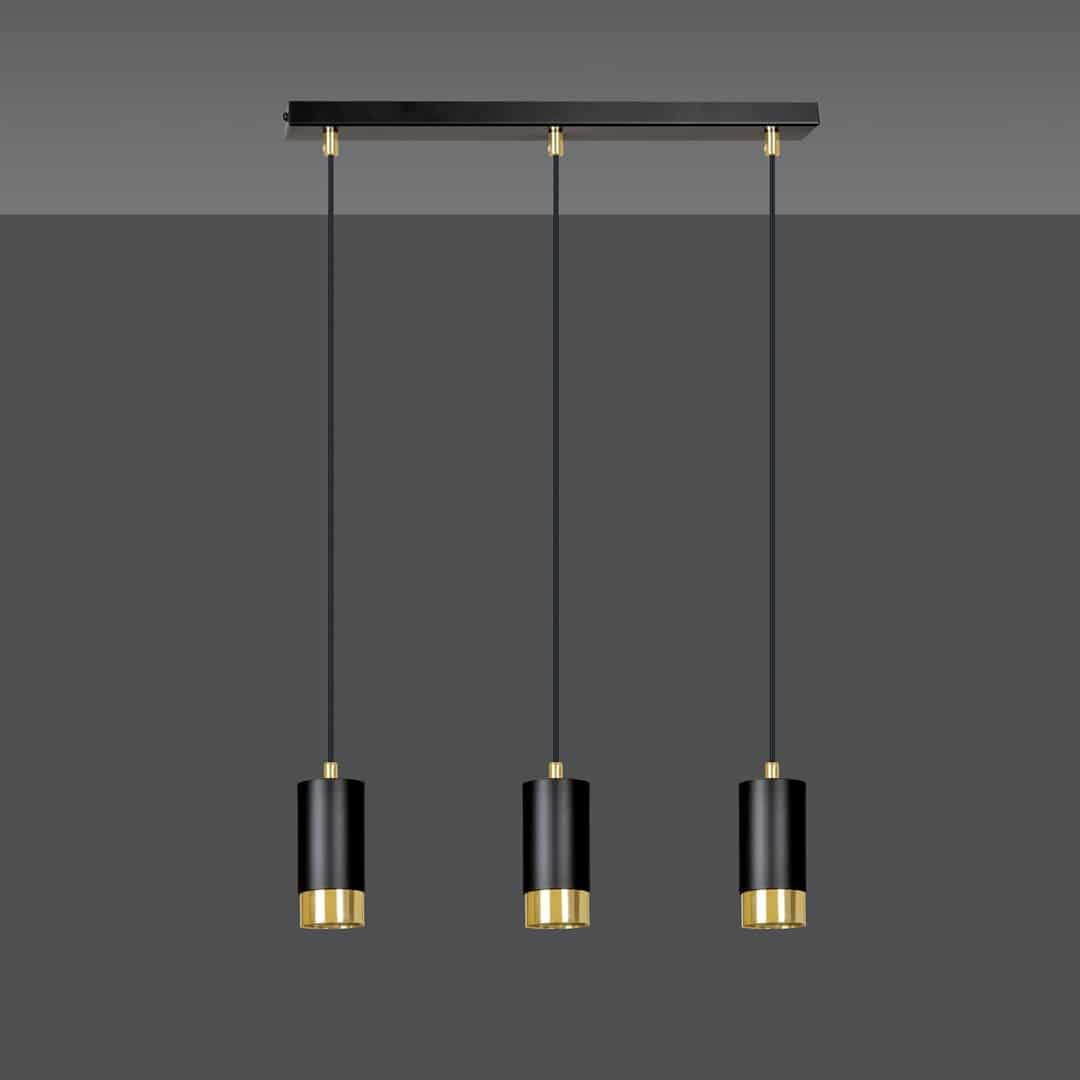 Hanglamp Fumiko 8211 Zwart Goudkleur