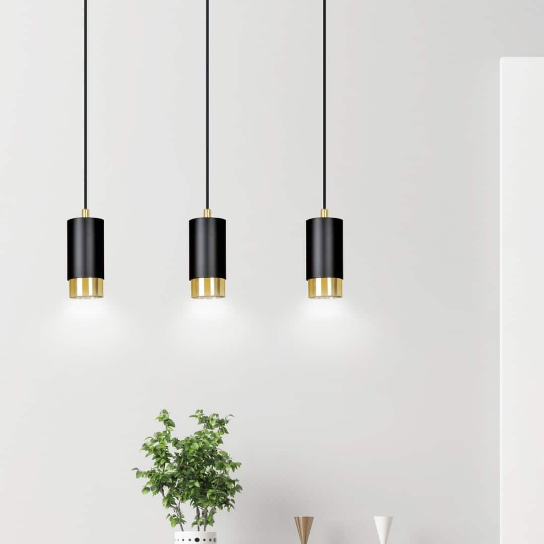 Hanglamp Fumiko 8211 Zwart Goudkleur