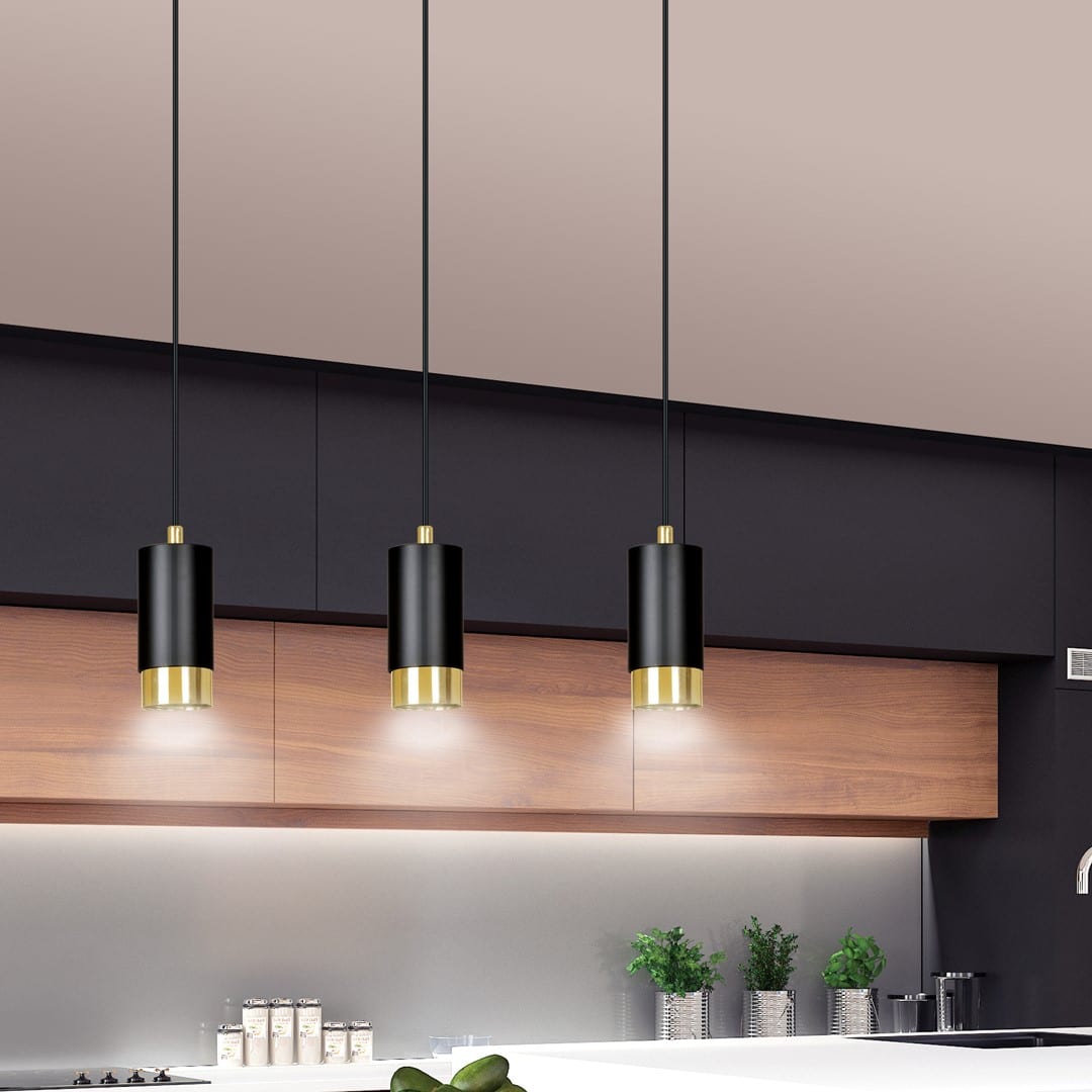 Hanglamp Fumiko 8211 Zwart Goudkleur