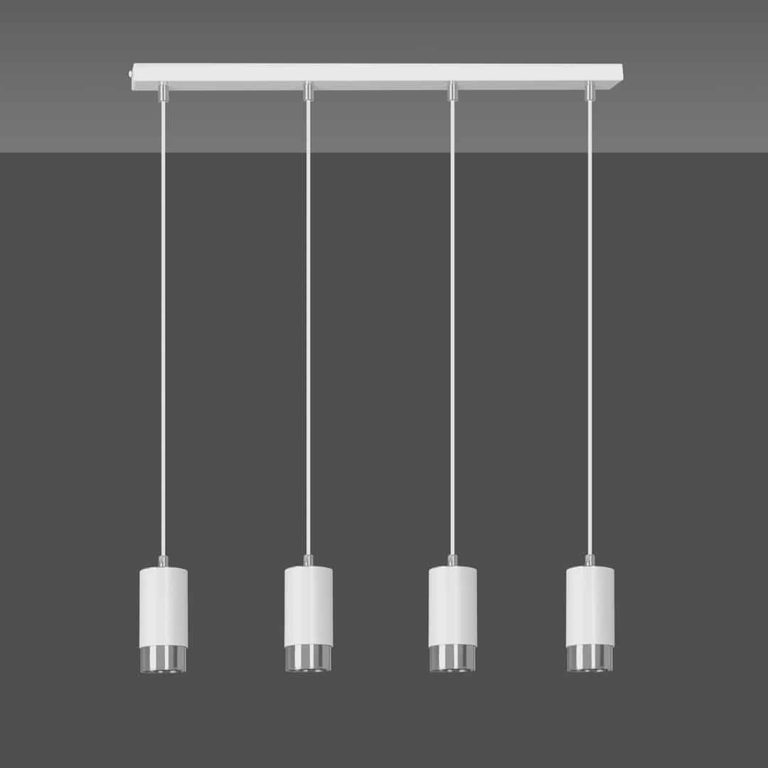 Hanglamp Fumiko 8211 Wit Chroom