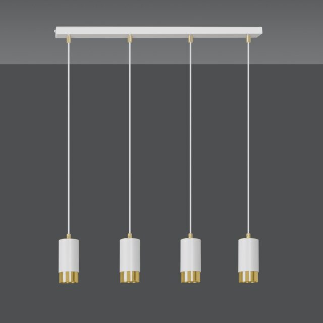 Hanglamp Fumiko 8211 Wit Goudkleur