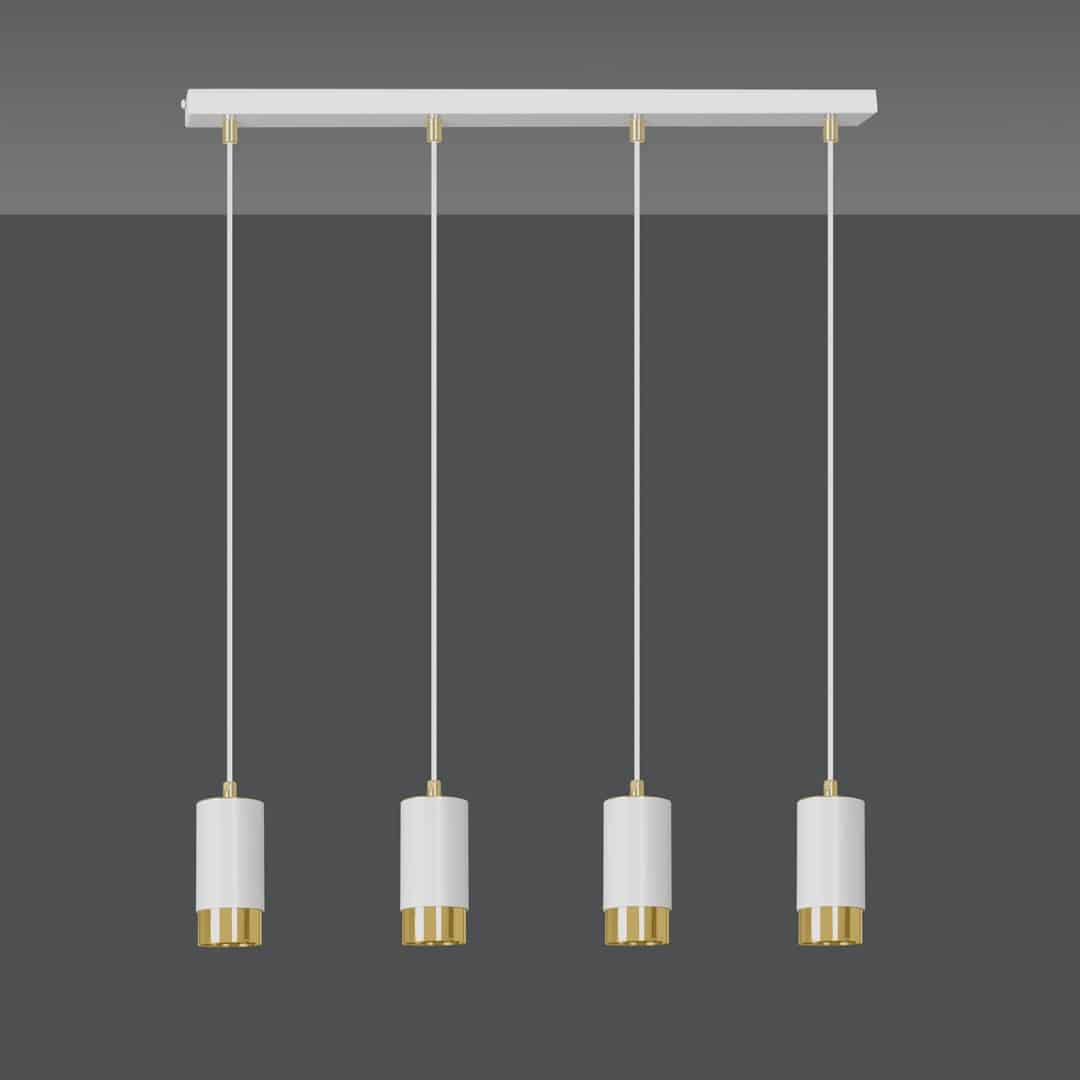 Hanglamp Fumiko 8211 Wit Goudkleur