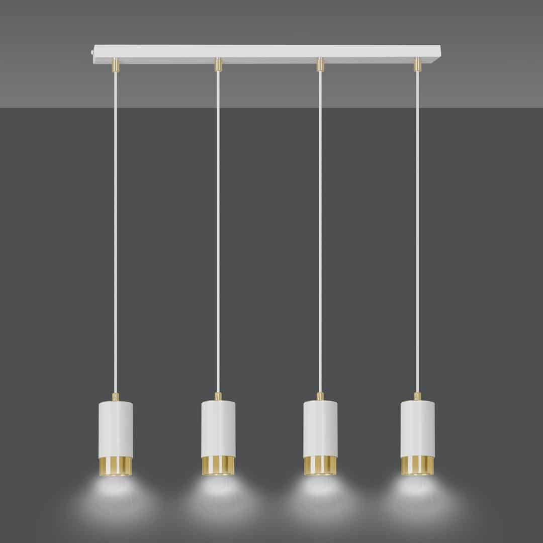 Hanglamp Fumiko 8211 Wit Goudkleur