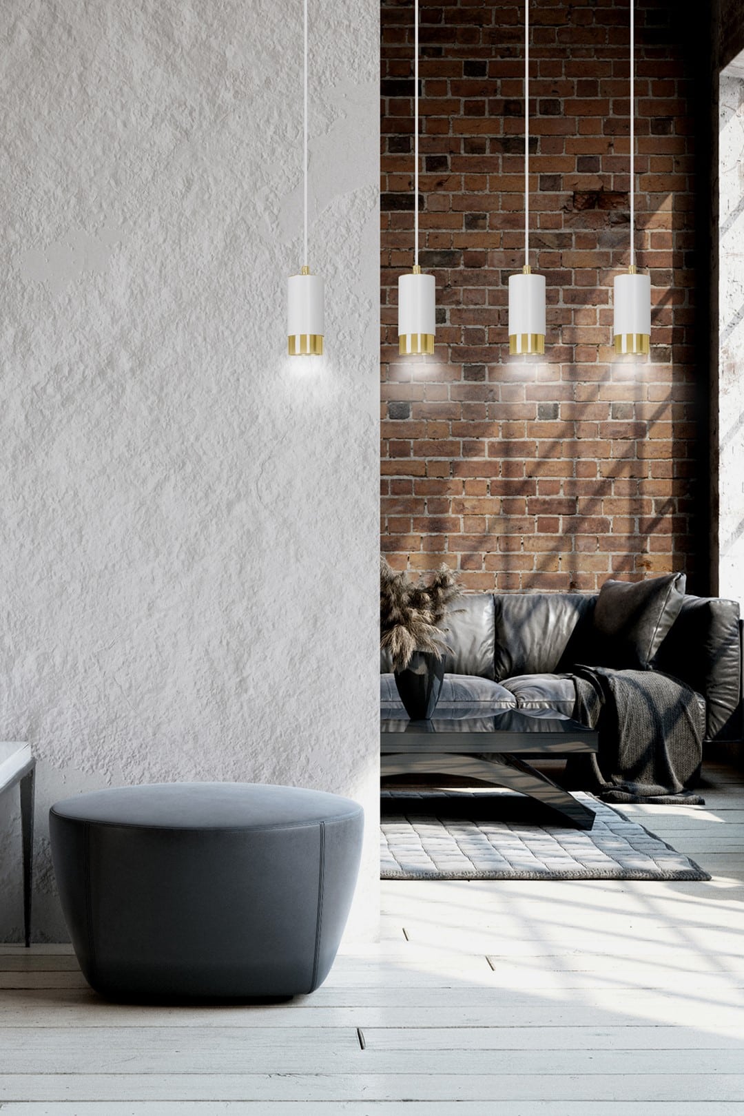 Hanglamp Fumiko 8211 Wit Goudkleur
