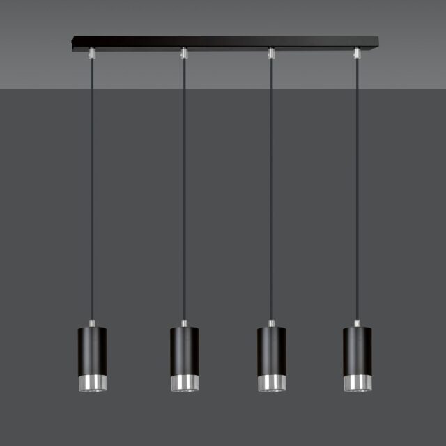 Hanglamp Fumiko 8211 4 Lamps 8211 Zwart Chroom