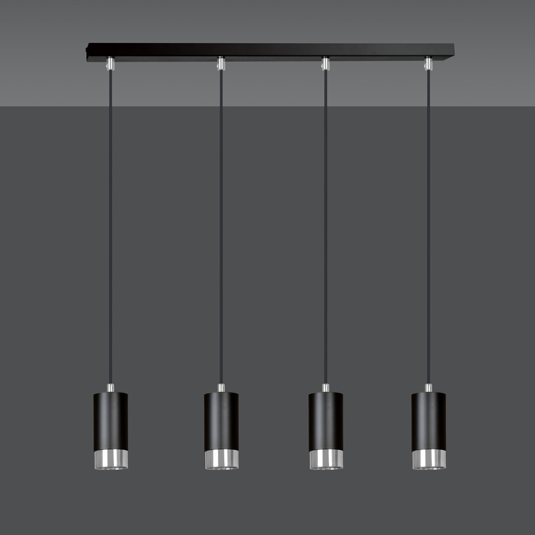 Hanglamp Fumiko 8211 4 Lamps 8211 Zwart Chroom