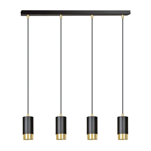 Hanglamp Fumiko 8211 Zwart Goudkleur