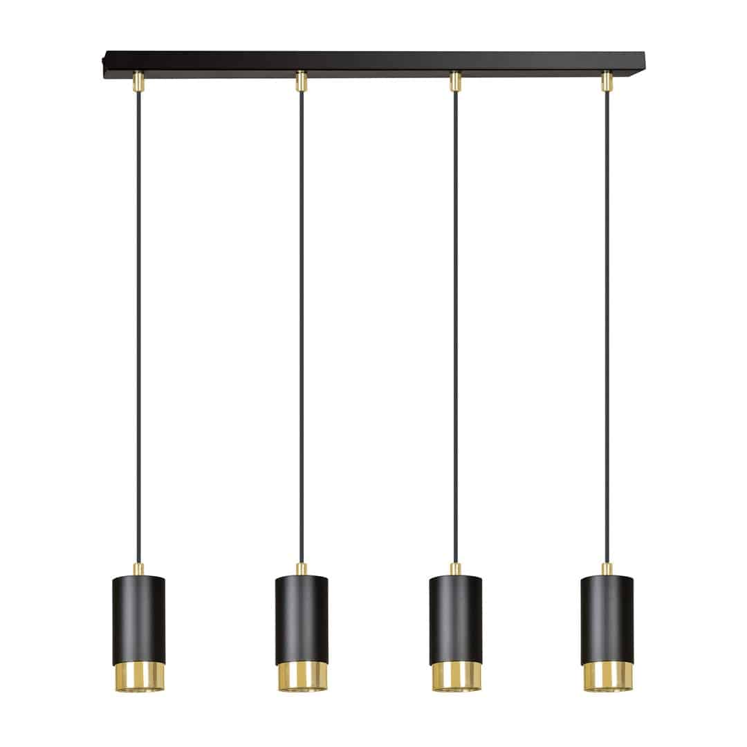 Hanglamp Fumiko 8211 Zwart Goudkleur