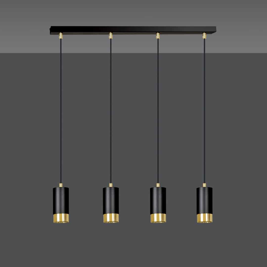 Hanglamp Fumiko 8211 Zwart Goudkleur