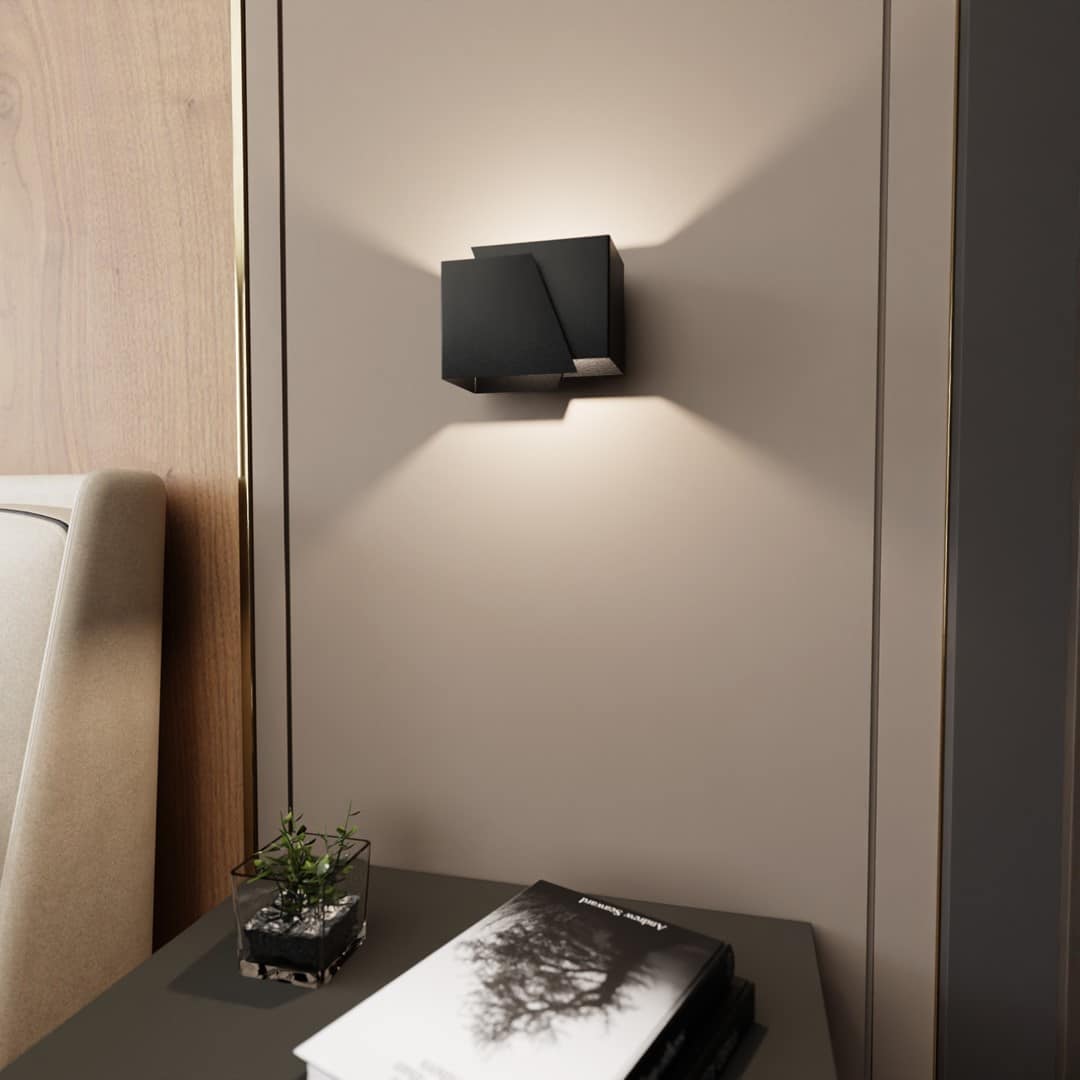 Wandlamp Frost 8211 Mat Zwart Metaal