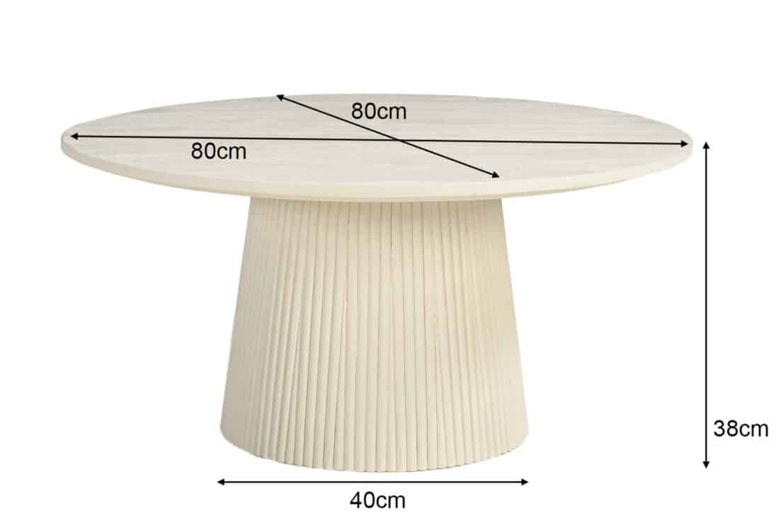 Salontafel Patrice 8211 Beige Hardhout 8211 80 Cm