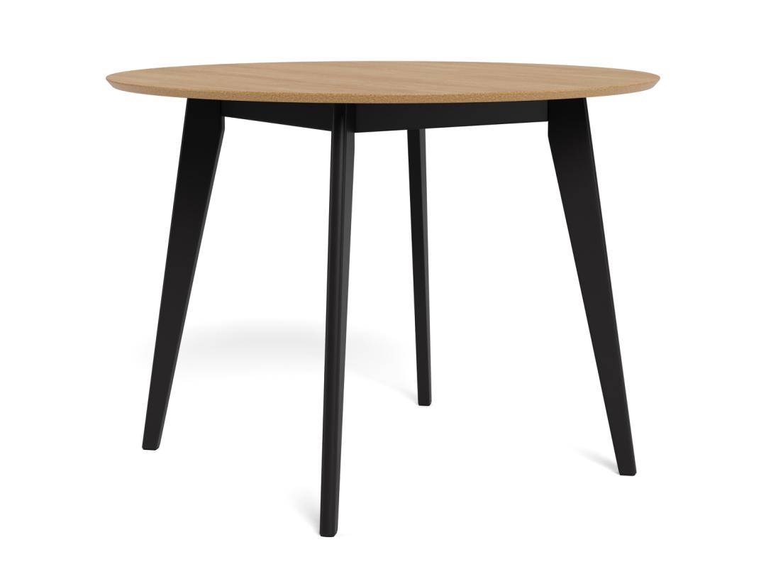 Eetkamertafel Roxby 8211 Eiken Fineer Zwart 8211 Rond 105 Cm Eetkamertafel Roxby 8211 Eiken Fineer Zwart 8211 Rond 105 Cm