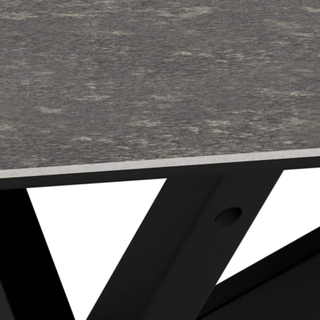 Salontafel Hemel 8211 Zwart Ruw Keramisch Blad 8211 Metaal