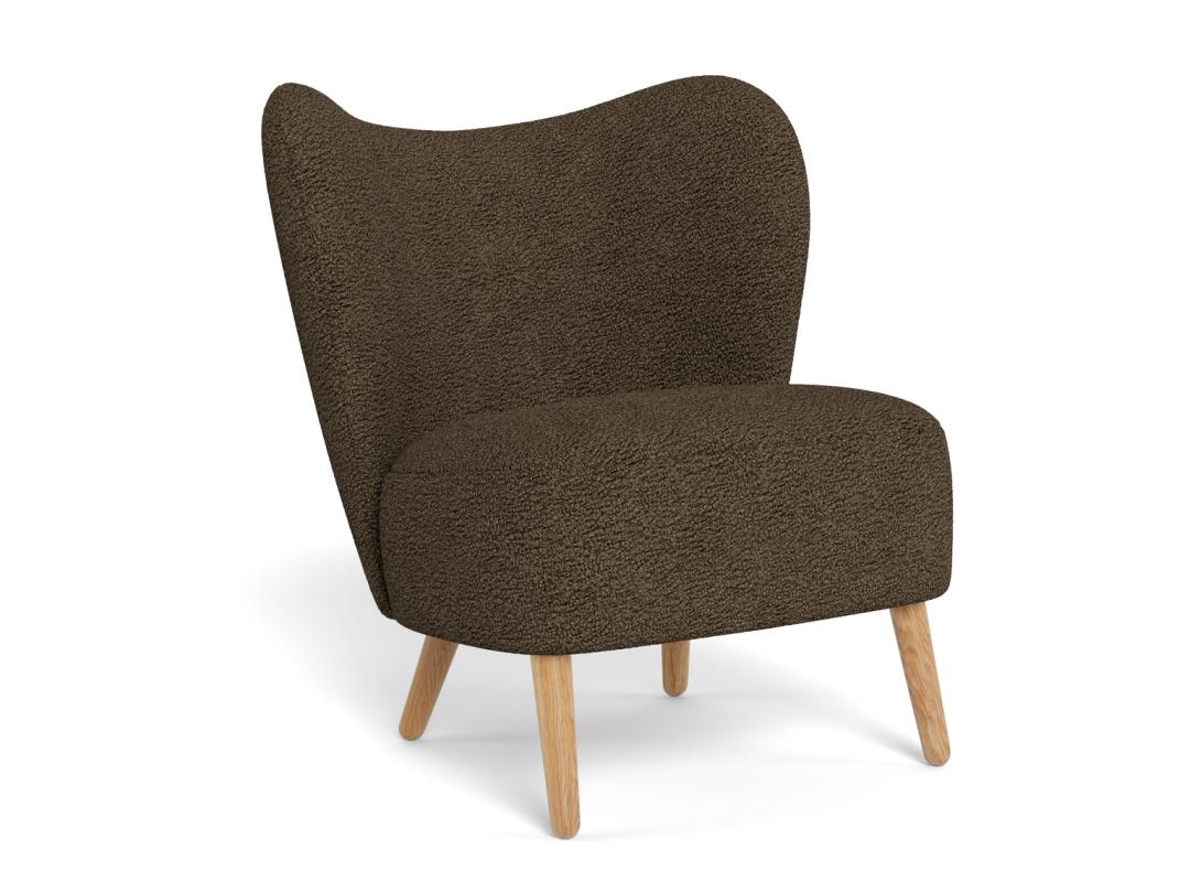 Loungestoel Elmont 8211 Stof Orson Bruin 8211 Eikenhout Loungestoel Elmont 8211 Stof Orson Bruin 8211 Eikenhout