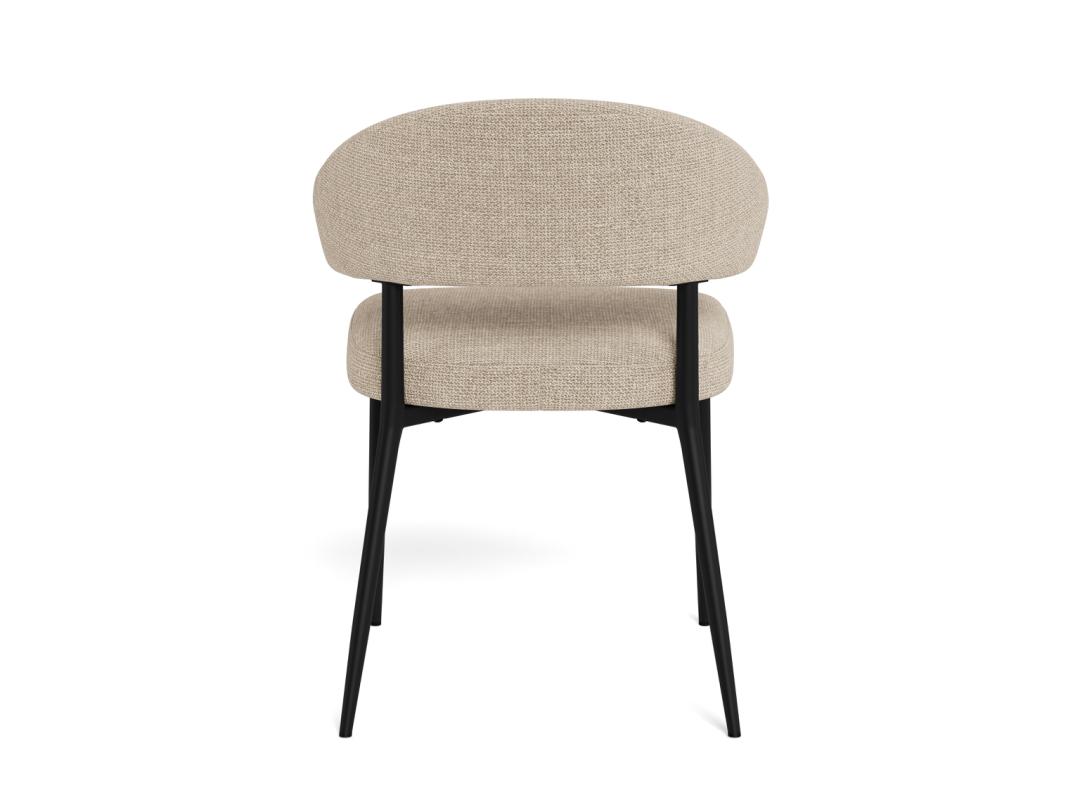 Eetkamerstoel Edina 8211 Stof Basel Lichtgrijs Bruin 8211 Zwart Metaal Minimale Bestelling 2 Stuks