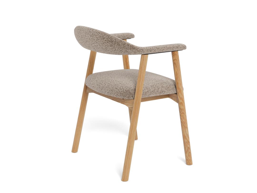 Eetkamerstoel Addi 8211 Stof Monza Beige 8211 Geolied Eikenhout Minimale Bestelling 2 Stuks