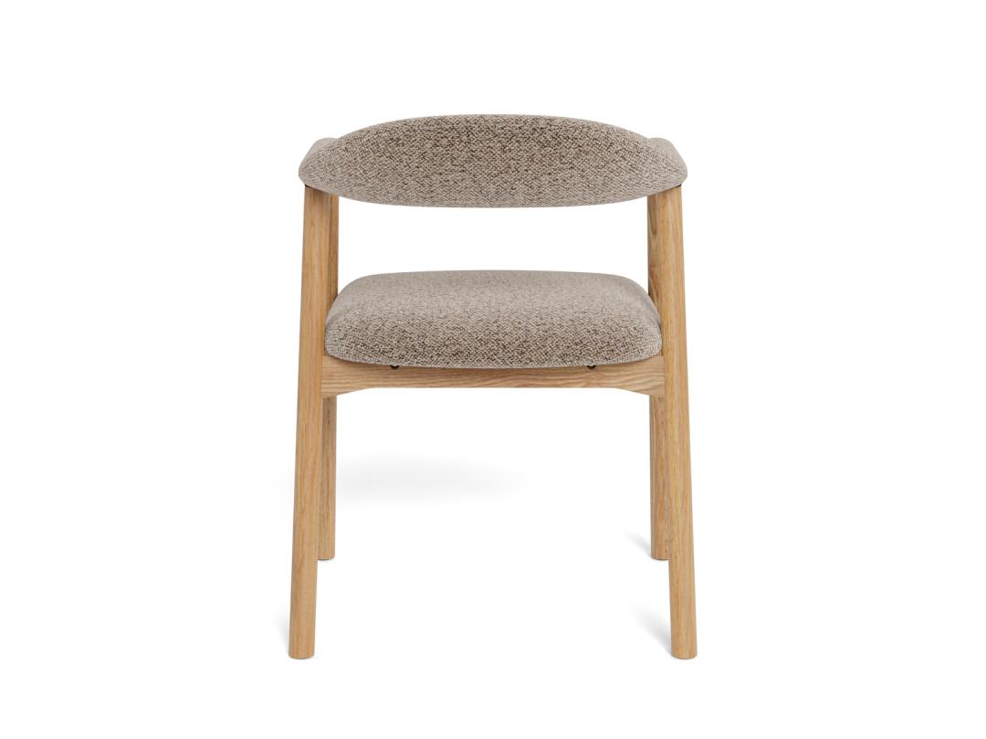 Eetkamerstoel Addi 8211 Stof Monza Beige 8211 Geolied Eikenhout Minimale Bestelling 2 Stuks