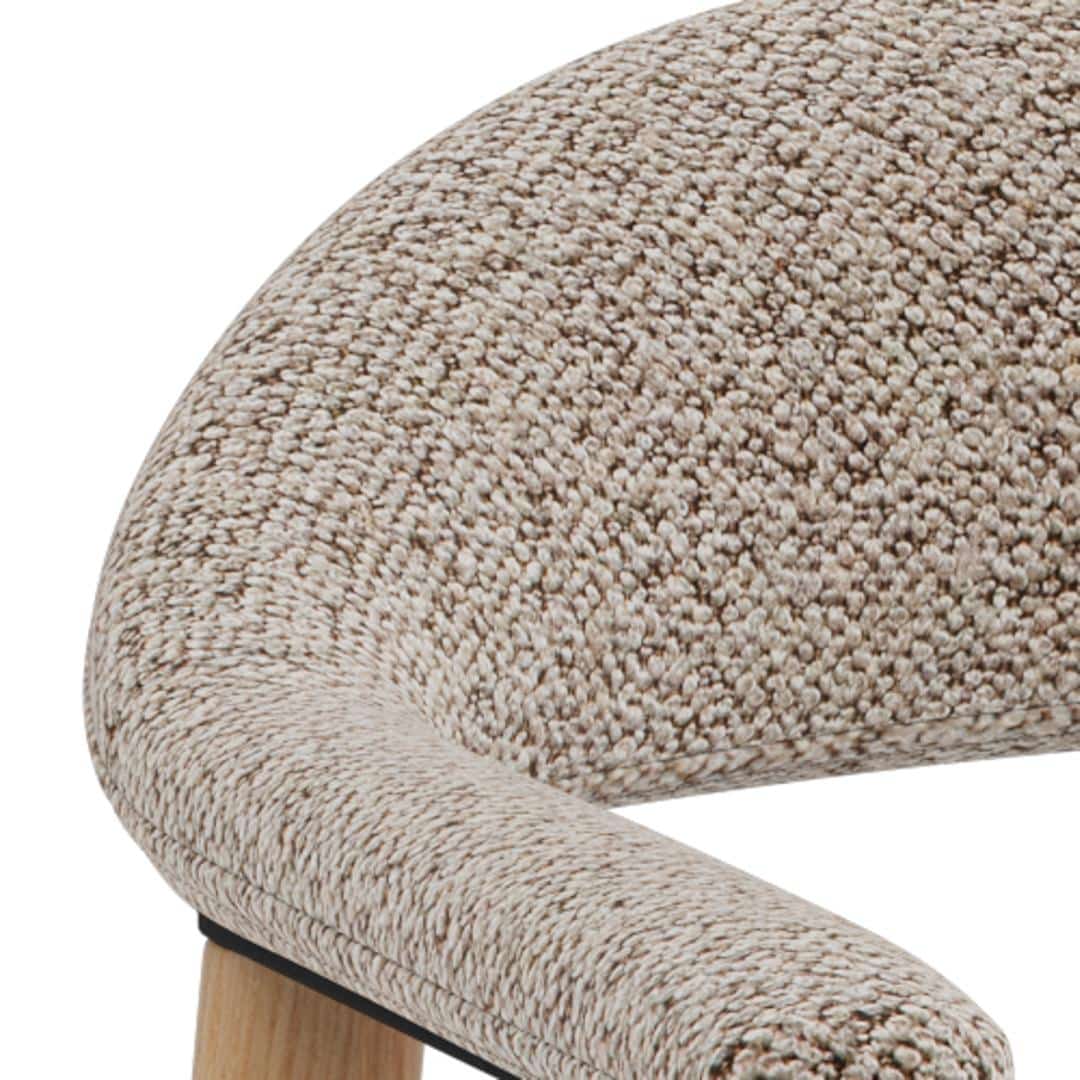 Eetkamerstoel Addi 8211 Stof Monza Beige 8211 Geolied Eikenhout Minimale Bestelling 2 Stuks