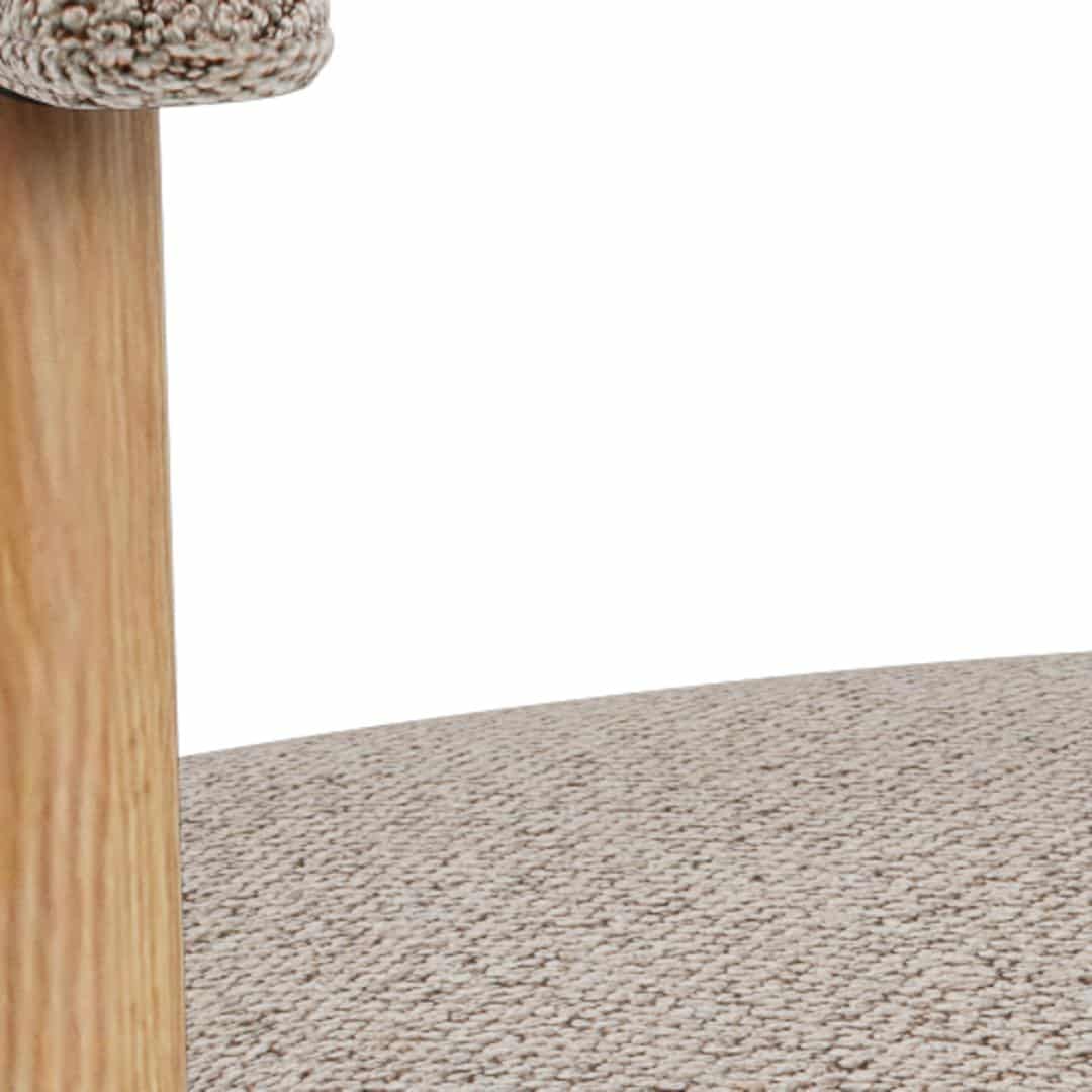 Eetkamerstoel Addi 8211 Stof Monza Beige 8211 Geolied Eikenhout Minimale Bestelling 2 Stuks