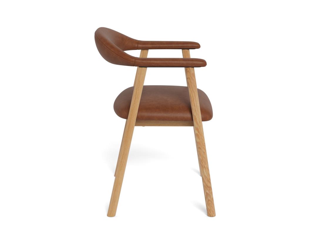 Eetkamerstoel Addi 8211 Pu Retro Brandy 8211 Geolied Eikenhout Minimale Bestelling 2 Stuks