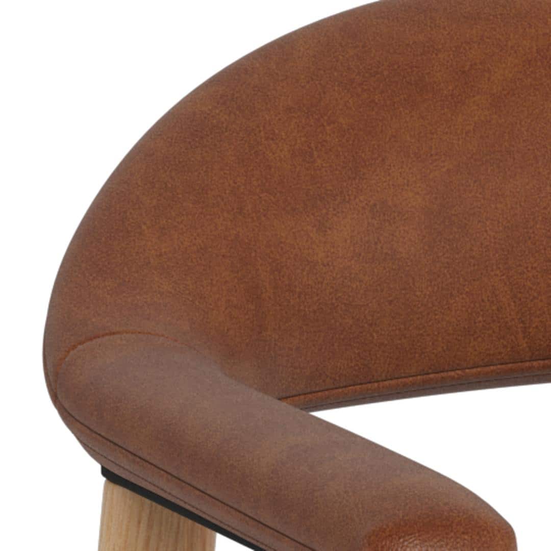 Eetkamerstoel Addi 8211 Pu Retro Brandy 8211 Geolied Eikenhout Minimale Bestelling 2 Stuks