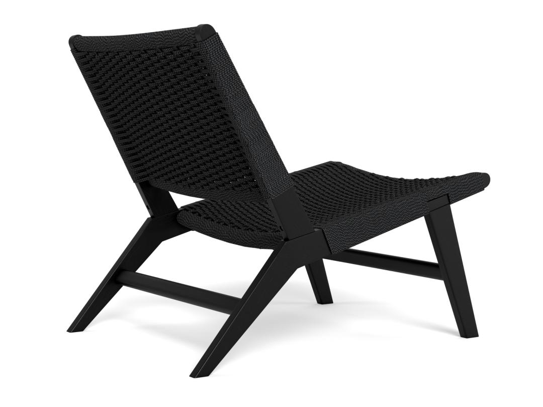 Loungestoel Carson 8211 Zwart Eikenhout 8211 Gevlochten Patroon Loungestoel Carson 8211 Zwart Eikenhout 8211 Gevlochten Patroon