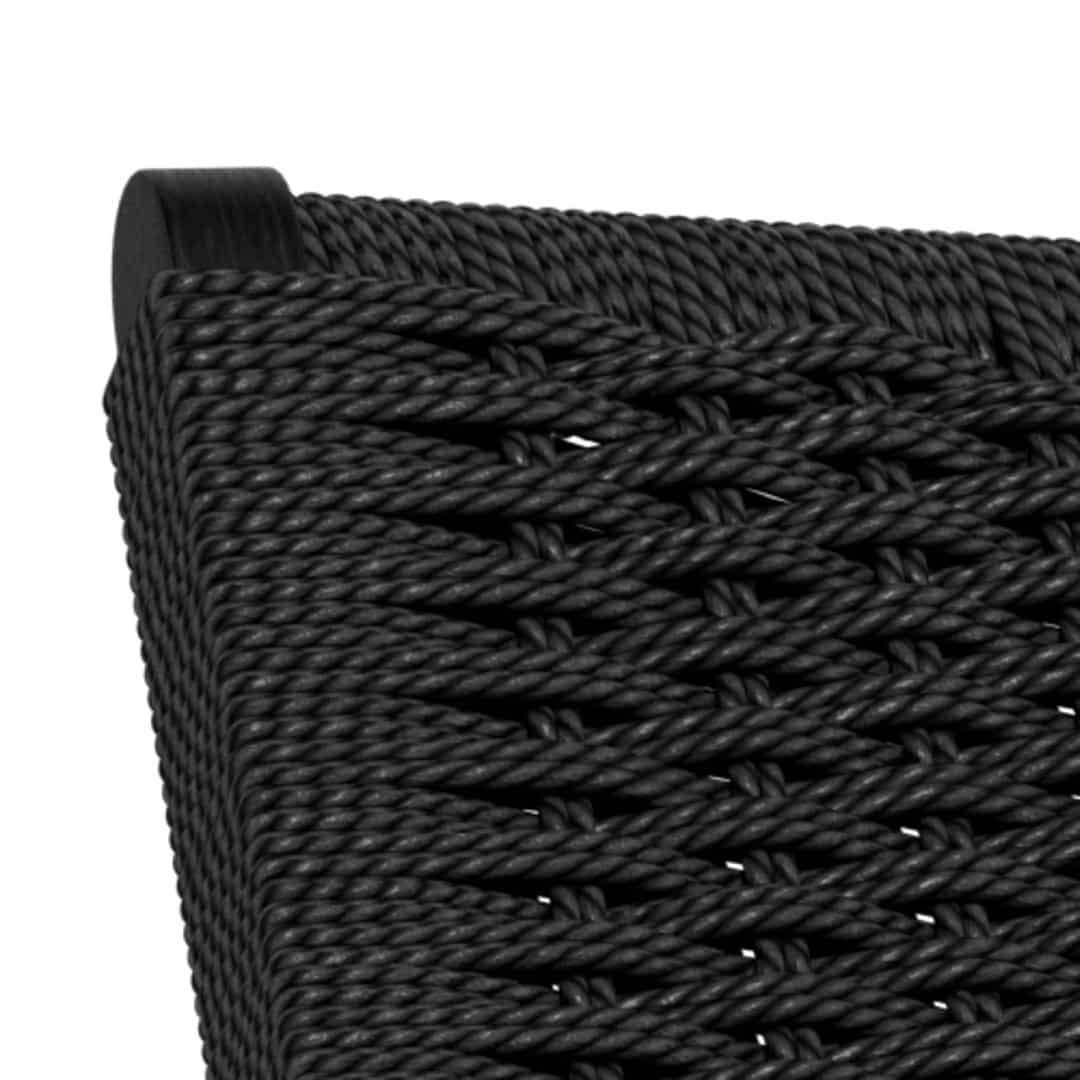 Loungestoel Carson 8211 Zwart Eikenhout 8211 Gevlochten Patroon Loungestoel Carson 8211 Zwart Eikenhout 8211 Gevlochten Patroon