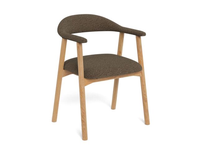 Eetkamerstoel Addi 8211 Stof Monza Taupe 8211 Geolied Eikenhout Minimale Bestelling 2 Stuks