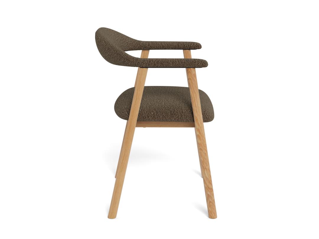 Eetkamerstoel Addi 8211 Stof Monza Taupe 8211 Geolied Eikenhout Minimale Bestelling 2 Stuks