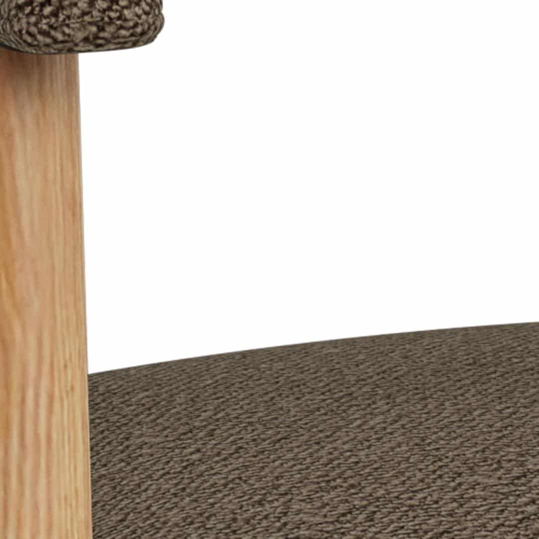 Eetkamerstoel Addi 8211 Stof Monza Taupe 8211 Geolied Eikenhout Minimale Bestelling 2 Stuks